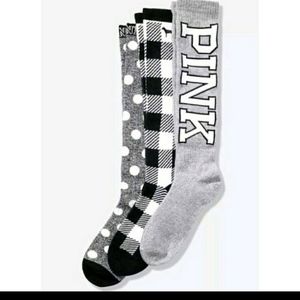 3 pair of VS Pink Socks